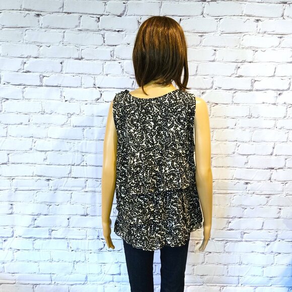 J. Crew, 100% silk black and white sleeveless blouse - Picture 7 of 11